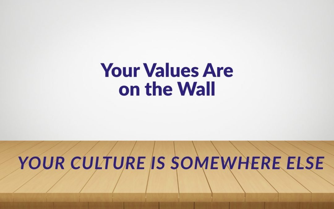 Your Values Are on the Wall. Your Culture Is Somewhere Else.